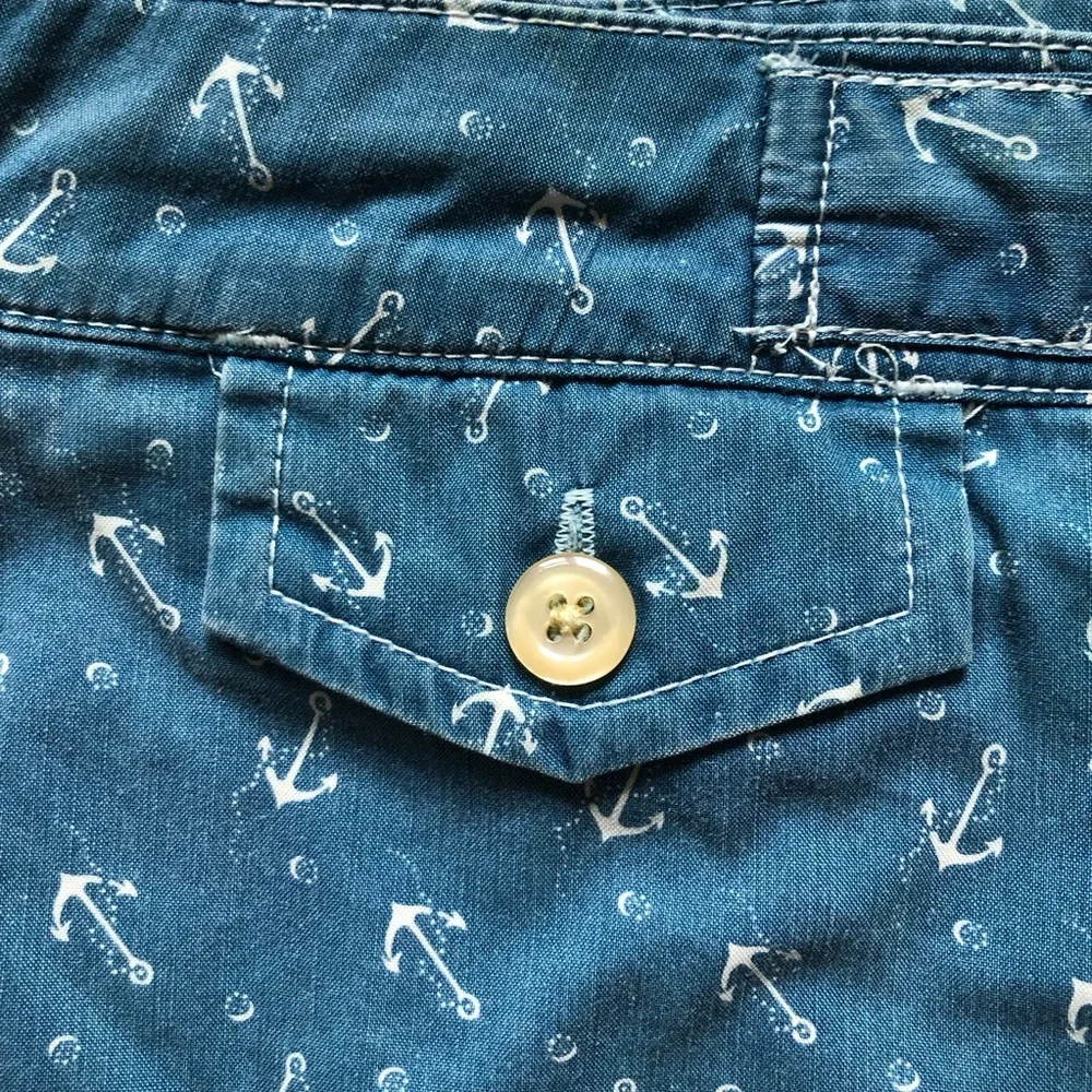 Vintage Polo Ralph Lauren Men’s Riviera Nautical Anchor Swim Trunks Late90s/Y2K